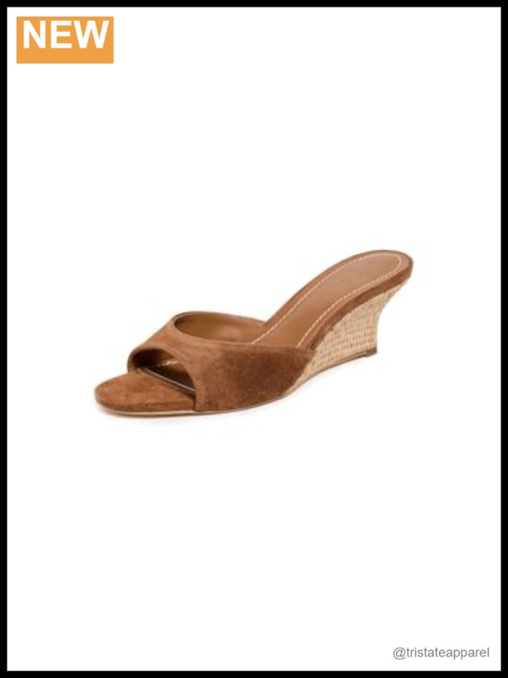 Raffia trim wedge sandals ankle strap